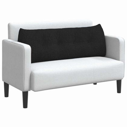 Възглавница за гръб Черно 140 x 24 x 50 см текстил