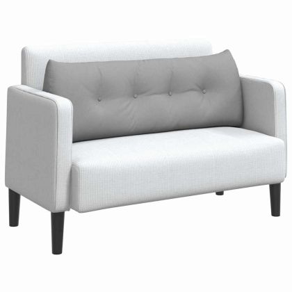 Възглавница за гръб Облачно сиво 140 x 24 x 50 см текстил