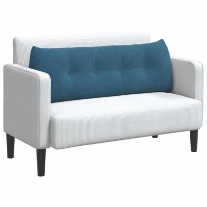 Възглавница за гръб Синьо 140 x 24 x 50 см Кадифе