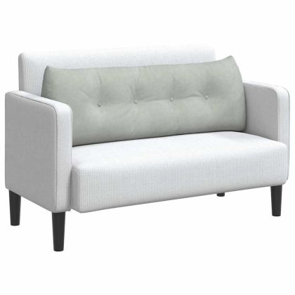 Възглавница за гръб Светлосиво 140 x 24 x 50 см Кадифе