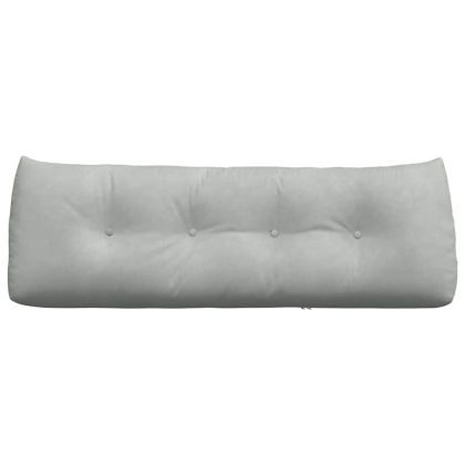 Възглавница за гръб Светлосиво 140 x 24 x 50 см Кадифе