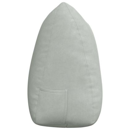 Възглавница за гръб Светлосиво 140 x 24 x 50 см Кадифе