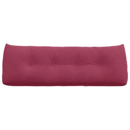 Възглавница за гръб Виненочервен 140 x 24 x 50 см Кадифе