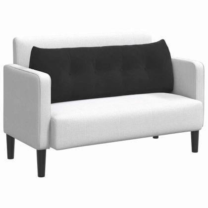 Възглавница за гръб Черно 140 x 24 x 50 см Кадифе