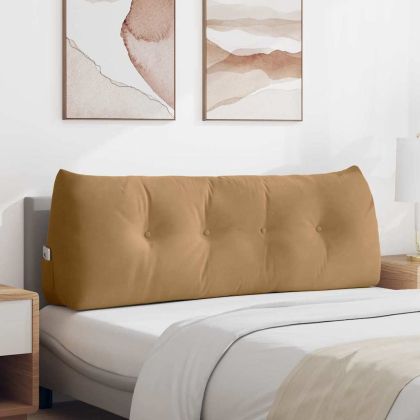 Възглавница за гръб Кафяво 140 x 24 x 50 см Кадифе