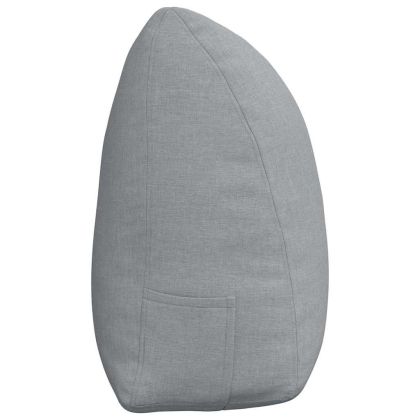 Възглавница за гръб Светлосиво 160 x 24 x 50 см текстил