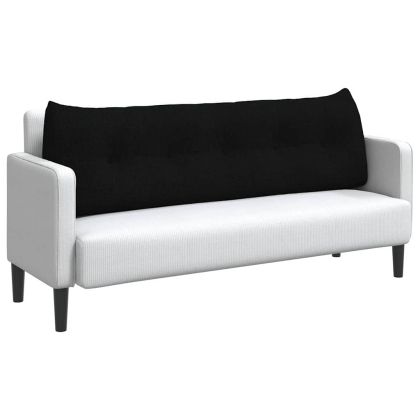 Възглавница за гръб Черно 160 x 24 x 50 см текстил