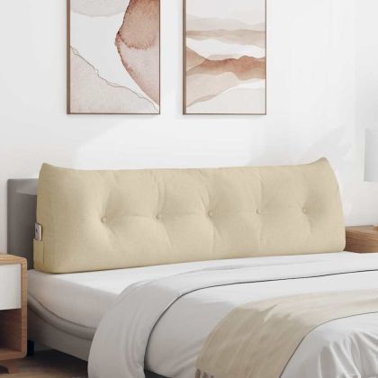 Възглавница за гръб Крем 160 x 24 x 50 см текстил