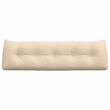 Възглавница за гръб Крем 160 x 24 x 50 см текстил