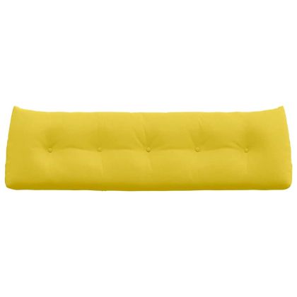Възглавница за гръб Светло жълто 160 x 24 x 50 см текстил