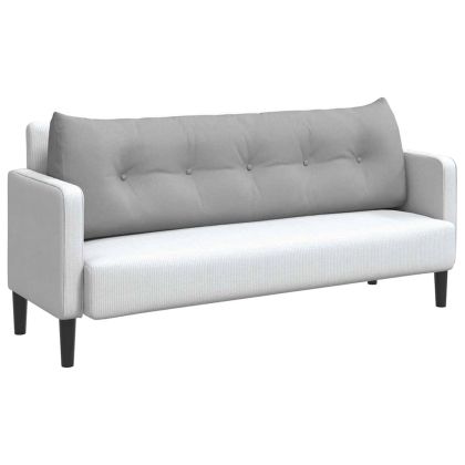 Възглавница за гръб Облачно сиво 160 x 24 x 50 см текстил