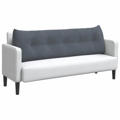 Възглавница за гръб Тъмен сив 160 x 24 x 50 см Кадифе