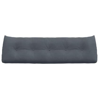 Възглавница за гръб Тъмен сив 160 x 24 x 50 см Кадифе