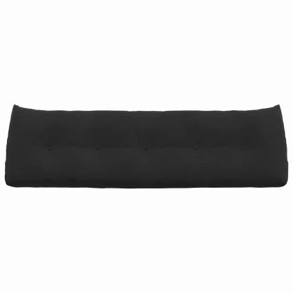 Възглавница за гръб Черно 160 x 24 x 50 см Кадифе