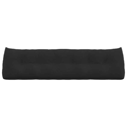 Възглавница за гръб Черно 180 x 24 x 50 см Кадифе
