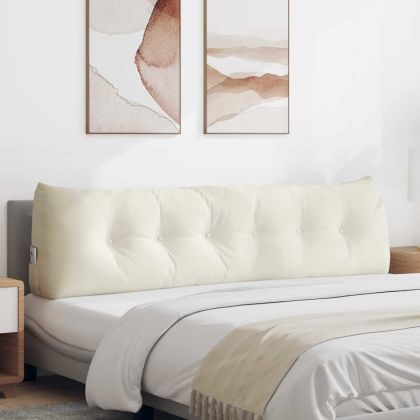 Възглавница за гръб Крем 180 x 24 x 50 см Кадифе