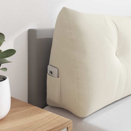 Възглавница за гръб Крем 180 x 24 x 50 см Кадифе