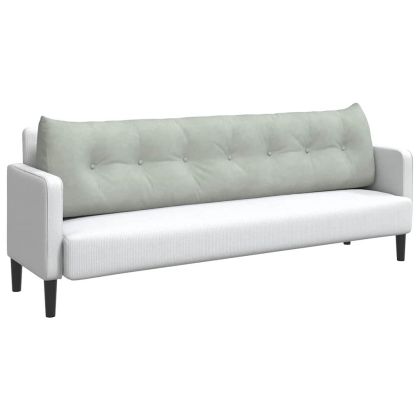 Възглавница за гръб Светлосиво 200 x 24 x 50 см Кадифе