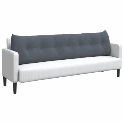 Възглавница за гръб Тъмен сив 200 x 24 x 50 см Кадифе