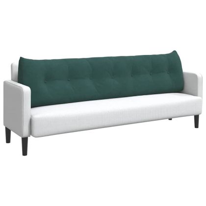 Възглавница за гръб Тъмен зелен 200 x 24 x 50 см Кадифе