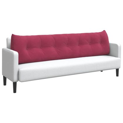 Възглавница за гръб Виненочервен 200 x 24 x 50 см Кадифе