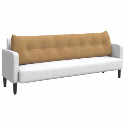 Възглавница за гръб Кафяво 200 x 24 x 50 см Кадифе