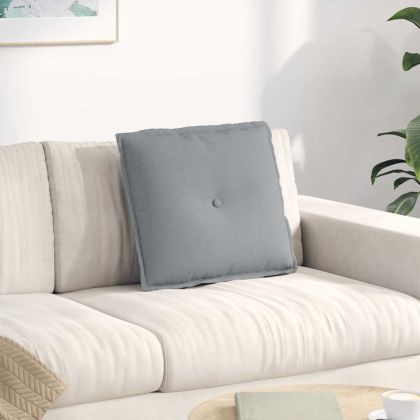 Възглавница за гръб Светлосиво 50 x 19 x 45 см текстил