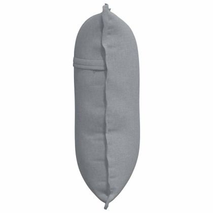 Възглавница за гръб Светлосиво 60 x 19 x 50 см текстил