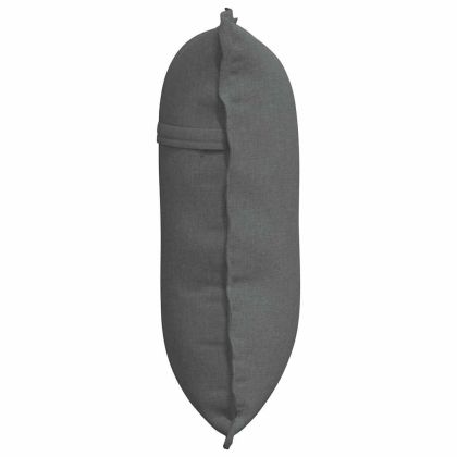 Възглавница за гръб Тъмен сив 60 x 19 x 50 см текстил