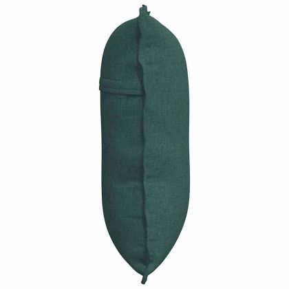 Възглавница за гръб Тъмен зелен 60 x 19 x 50 см текстил