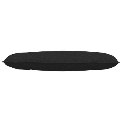 Възглавница за гръб Черно 120 x 19 x 50 см текстил