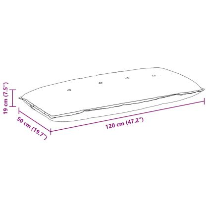 Възглавница за гръб Крем 120 x 19 x 50 см текстил