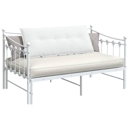 Възглавница за гръб Бяло 120 x 19 x 50 см текстил