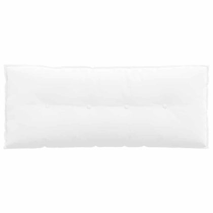 Възглавница за гръб Бяло 120 x 19 x 50 см текстил