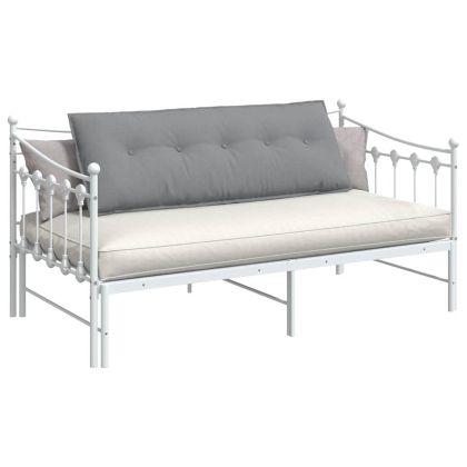 Възглавница за гръб Светлосиво 140 x 19 x 50 см текстил