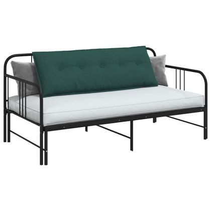 Възглавница за гръб Тъмен зелен 140 x 19 x 50 см текстил