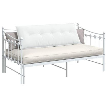 Възглавница за гръб Бяло 140 x 19 x 50 см текстил