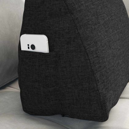 Възглавница за гръб Черно 45 x 20 x 35 см текстил