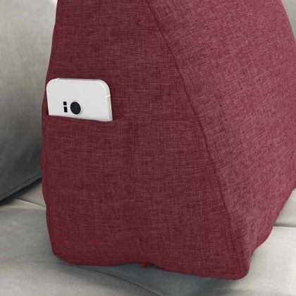 Възглавница за гръб Виненочервен 45 x 20 x 35 см текстил