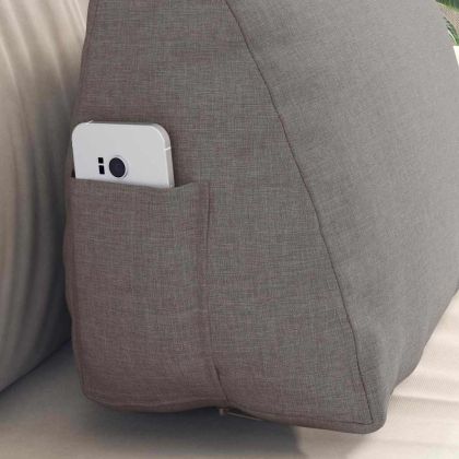 Възглавница за гръб Таупе 45 x 20 x 35 см текстил