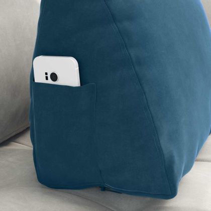 Възглавница за гръб Синьо 45 x 20 x 35 см Кордюрова тъкан