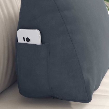 Възглавница за гръб Тъмен сив 45 x 20 x 35 см Кордюрова тъкан