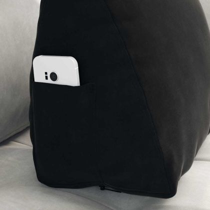 Възглавница за гръб Черно 45 x 20 x 35 см Кордюрова тъкан