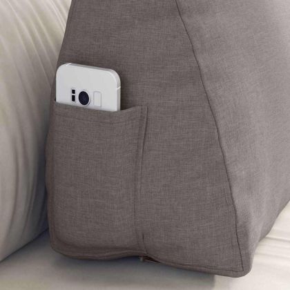 Възглавница за гръб Таупе 60 x 20 x 50 см текстил