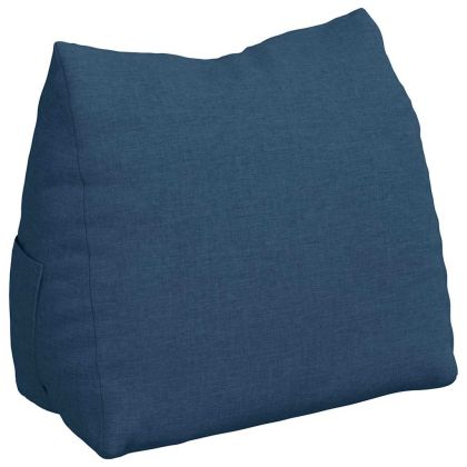 Възглавница за гръб Синьо 60 x 20 x 50 см текстил
