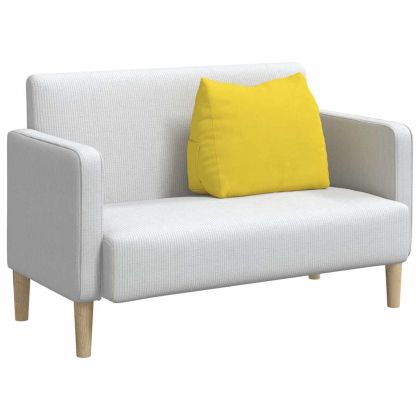 Възглавница за гръб Светло жълто 60 x 20 x 50 см текстил