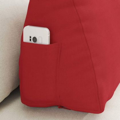 Възглавница за гръб Червено 60 x 20 x 50 см текстил