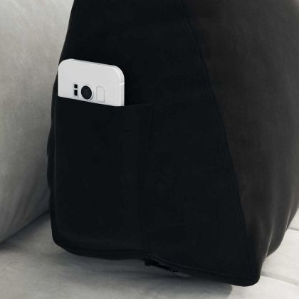 Възглавница за гръб Черно 60 x 20 x 50 см Кордюрова тъкан