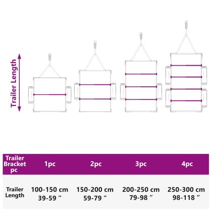подходящи за плоска връзка на брезента 3 pcs 130-210 см