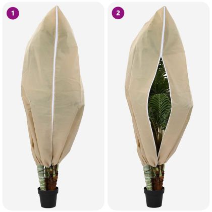 Покривала от флис за защита от студ за растения 5 pcs Бежово